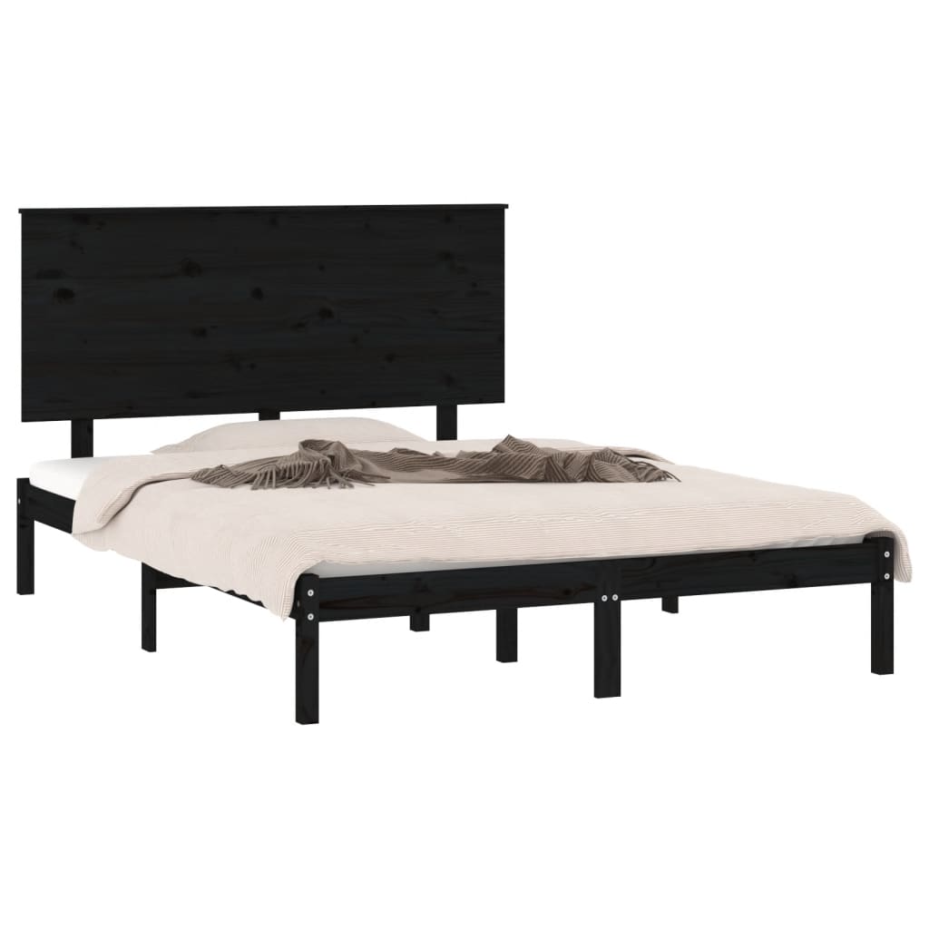 8720287035329_g_en_hd_1 vidaXL Bed Frame without Mattress Black 135x190 cm Solid Wood - Image 3