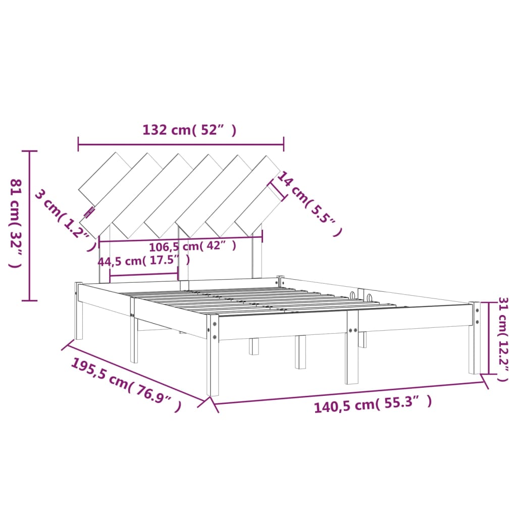 8720287035930_g_en_hd_4 vidaXL Bed Frame without Mattress 135x190 cm Solid Wood - Image 6