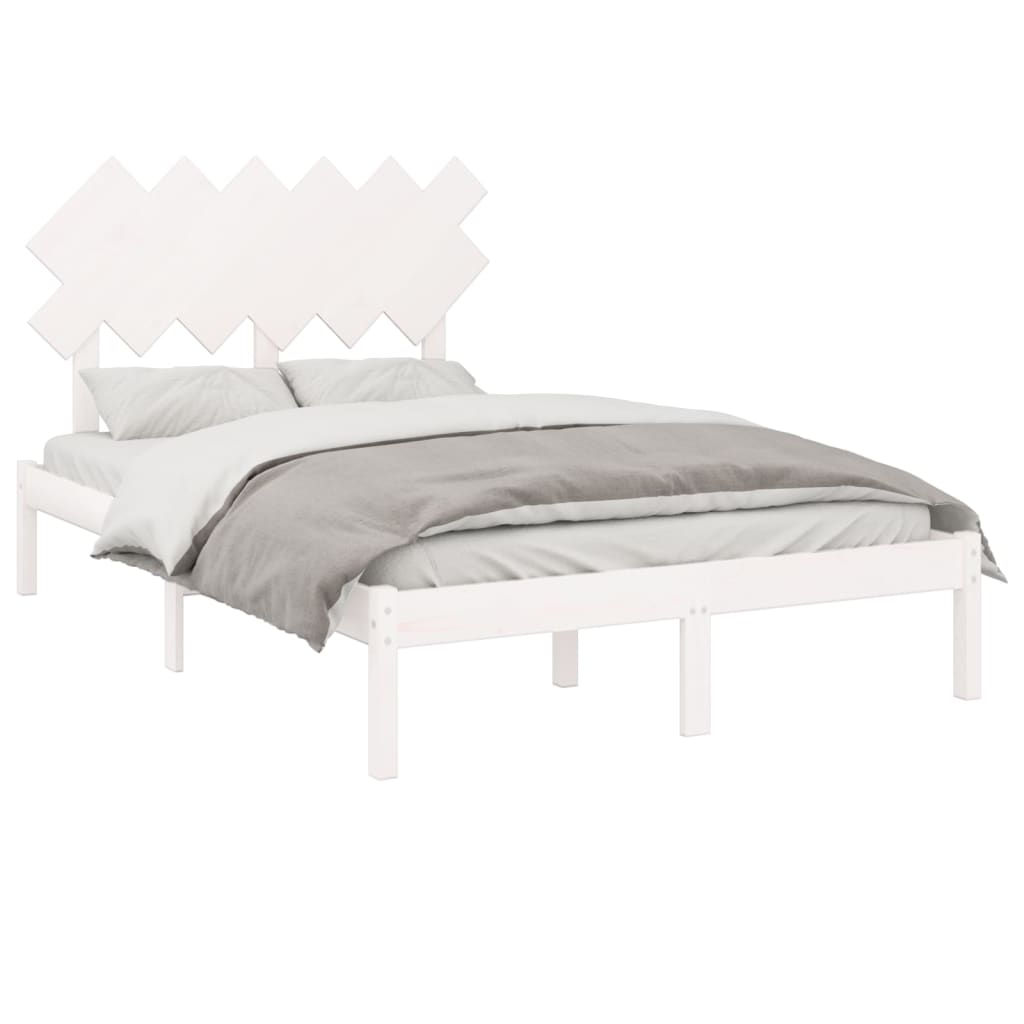 8720287035947_g_en_hd_1 vidaXL Bed Frame without Mattress White 135x190 cm Solid Wood - Image 3