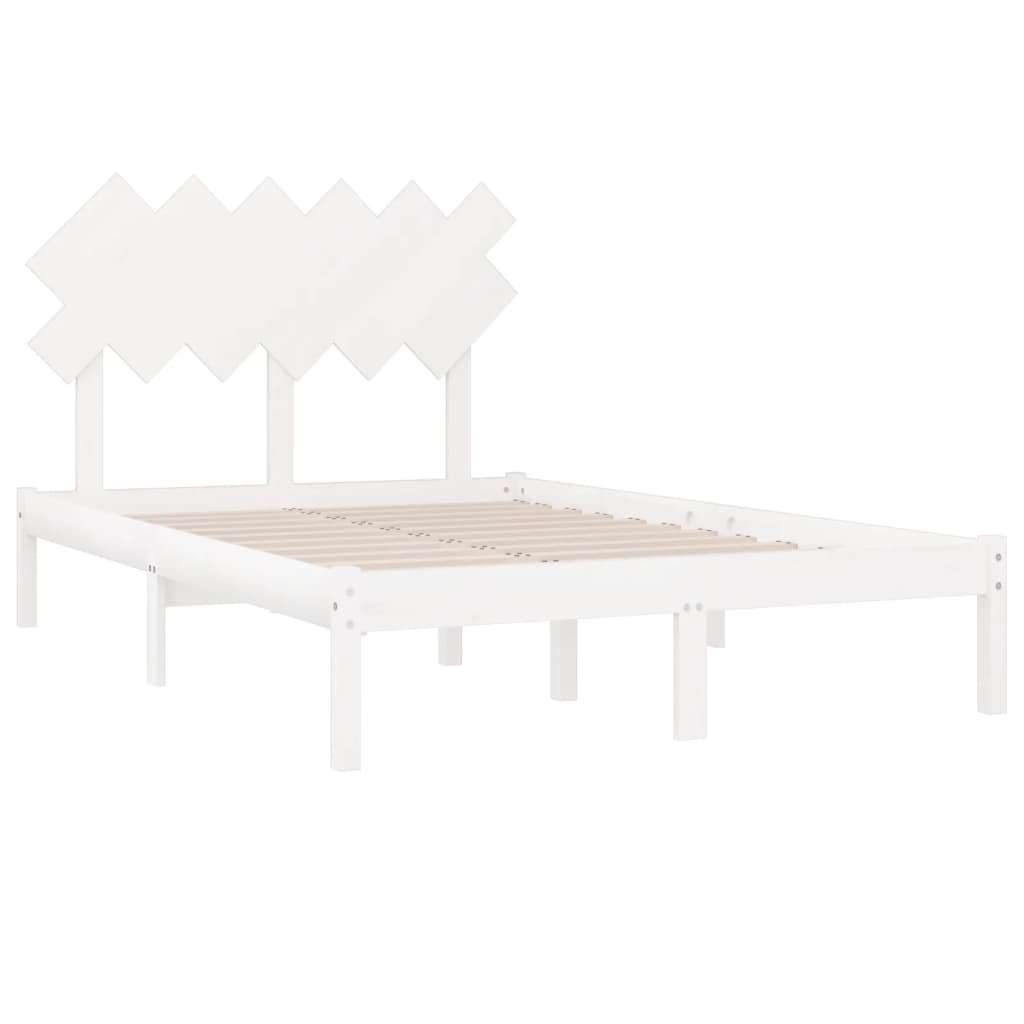 8720287035947_g_en_hd_2 vidaXL Bed Frame without Mattress White 135x190 cm Solid Wood - Image 4
