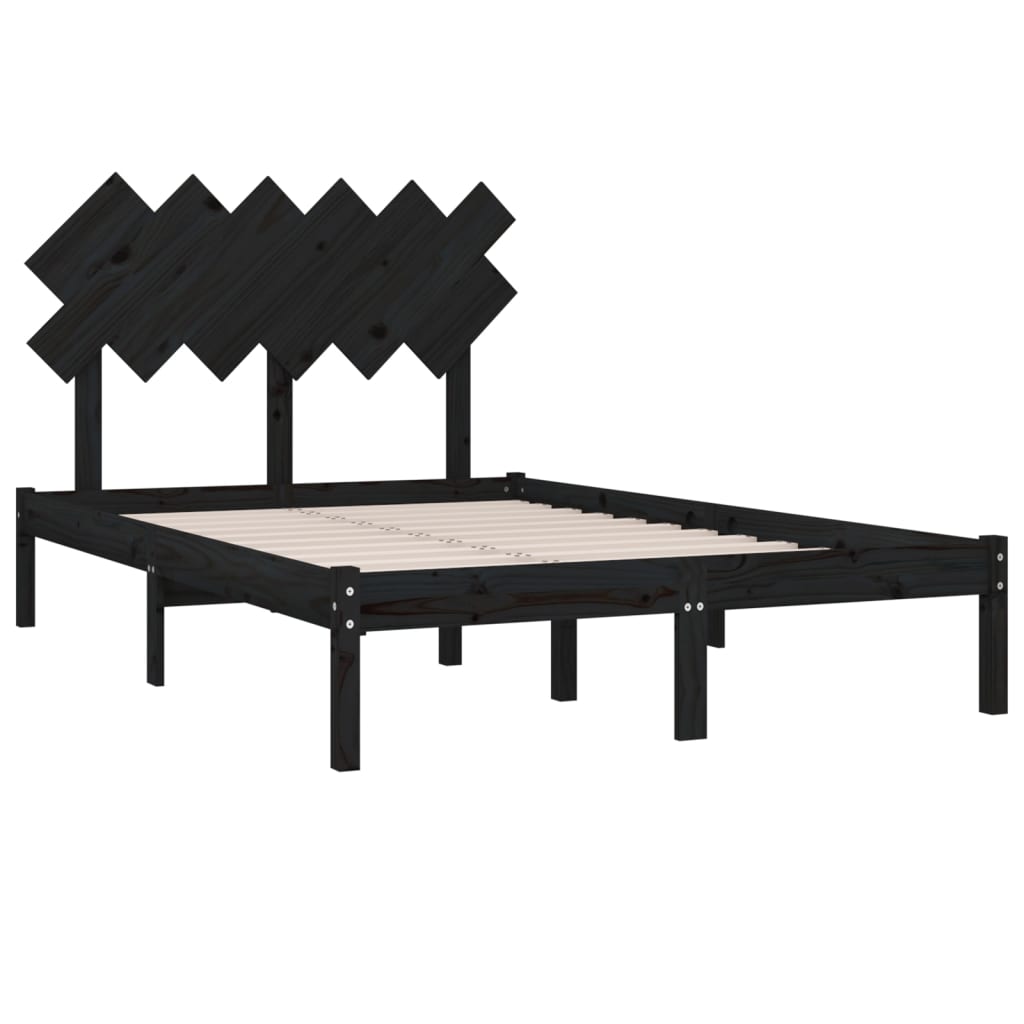8720287035978_g_en_hd_2 vidaXL Bed Frame without Mattress Black 135x190 cm Solid Wood - Image 4