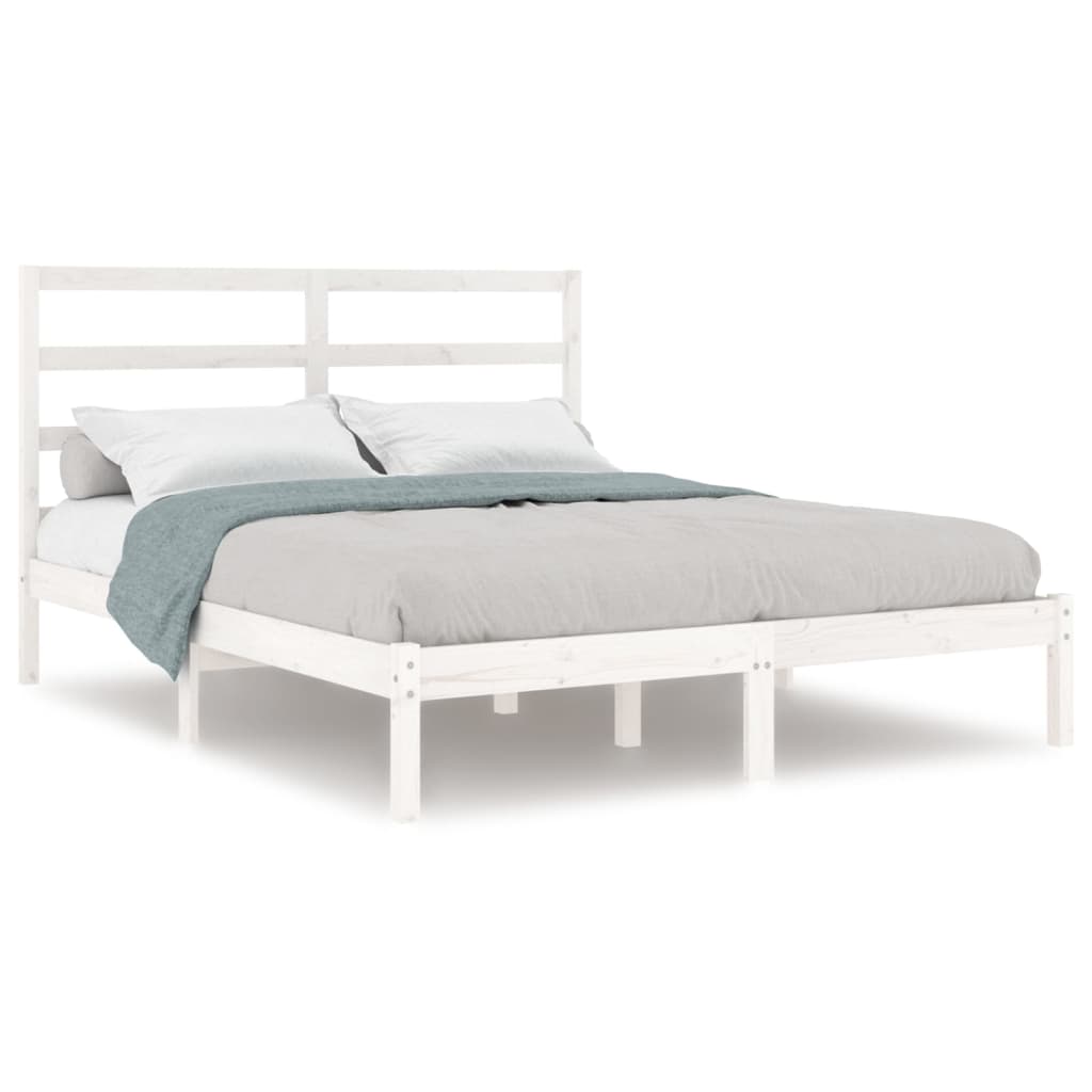 8720287036890_a_en_hd_1 vidaXL Bed Frame without Mattress White 150x200 cm Solid Wood - Image 2