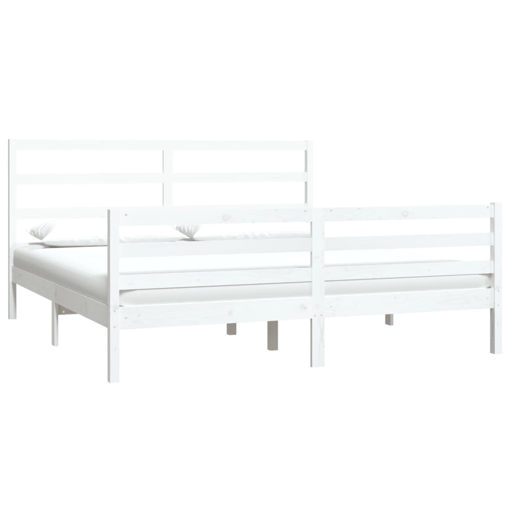 8720287037644_g_en_hd_1 vidaXL Bed Frame without Mattress White Solid Wood Pine 183x203 cm King - Image 3