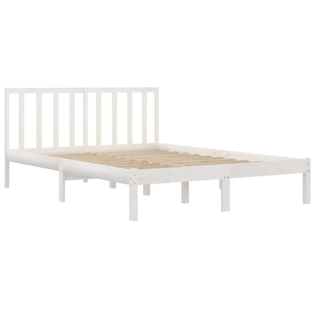 8720287038290_g_en_hd_2 vidaXL Bed Frame without Mattress White Solid Wood Pine 183x203 cm King - Image 4