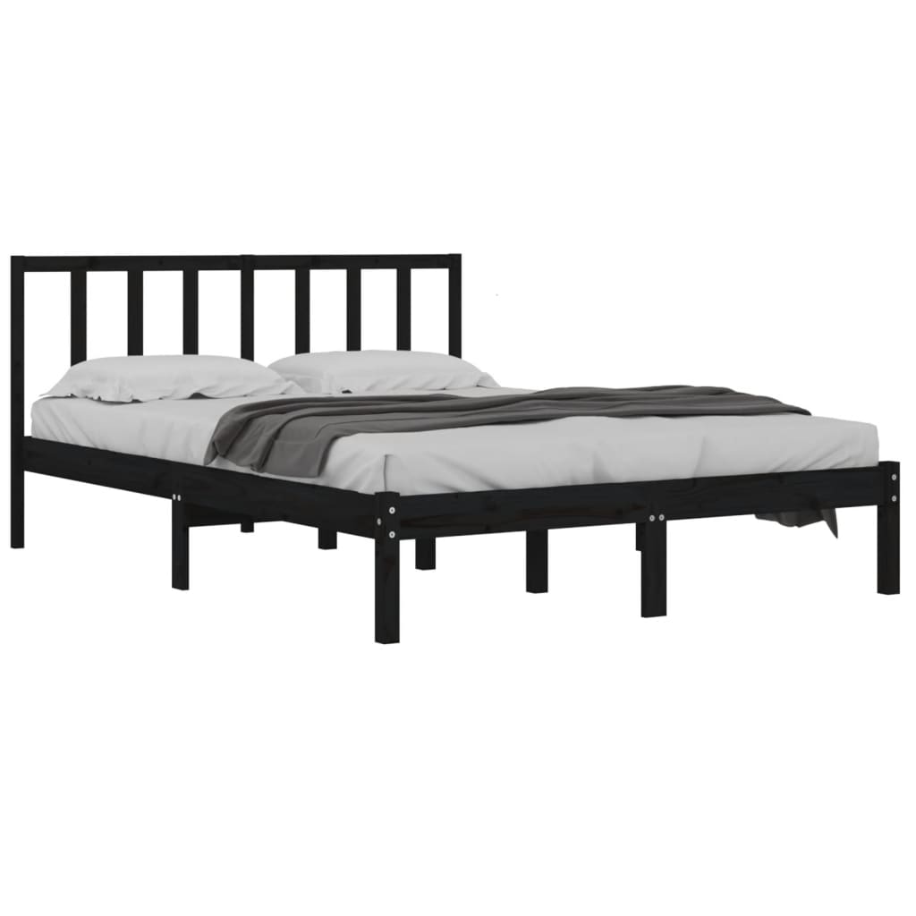 8720287038573_g_en_hd_1 vidaXL Bed Frame without Mattress Black Solid Wood Pine 135x190 cm - Image 3