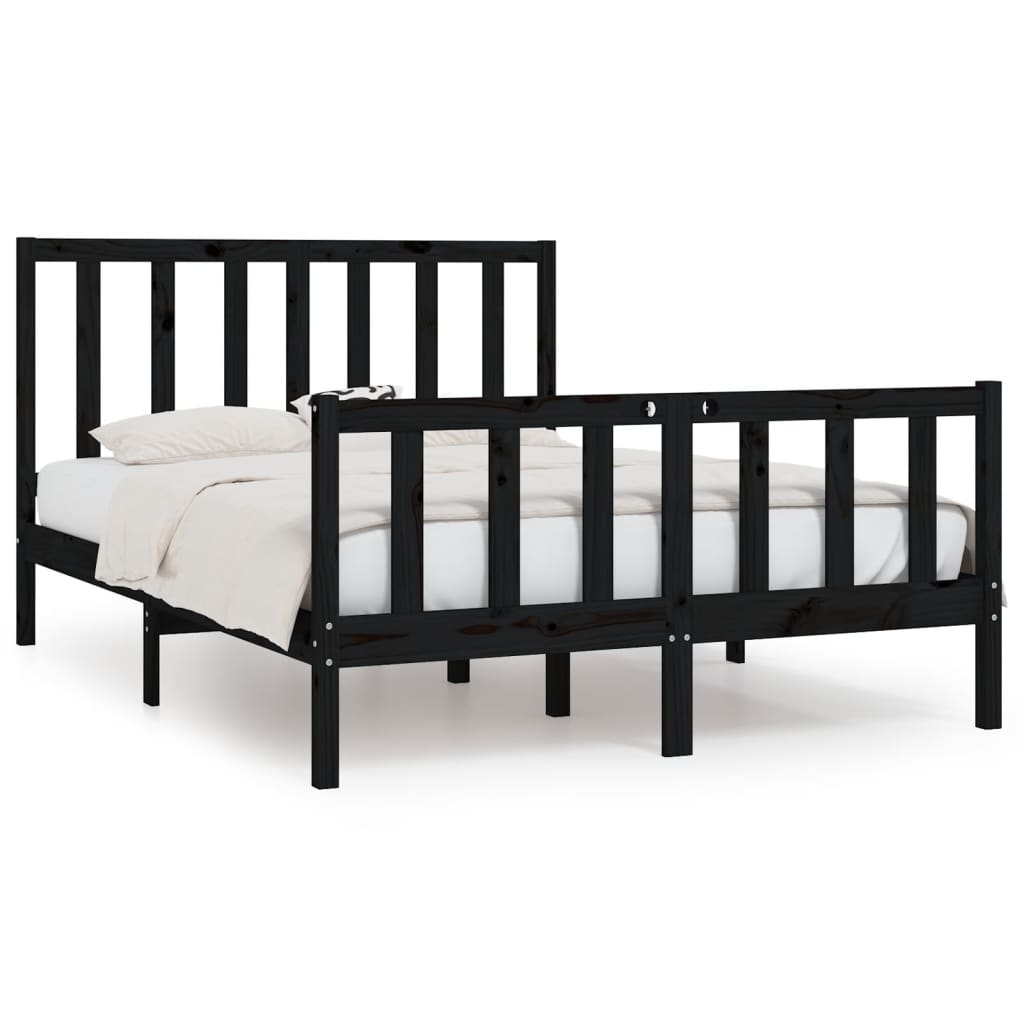 8720287039464_a_en_hd_1 vidaXL Bed Frame without Mattress Black 135x190 cm Solid Wood - Image 2