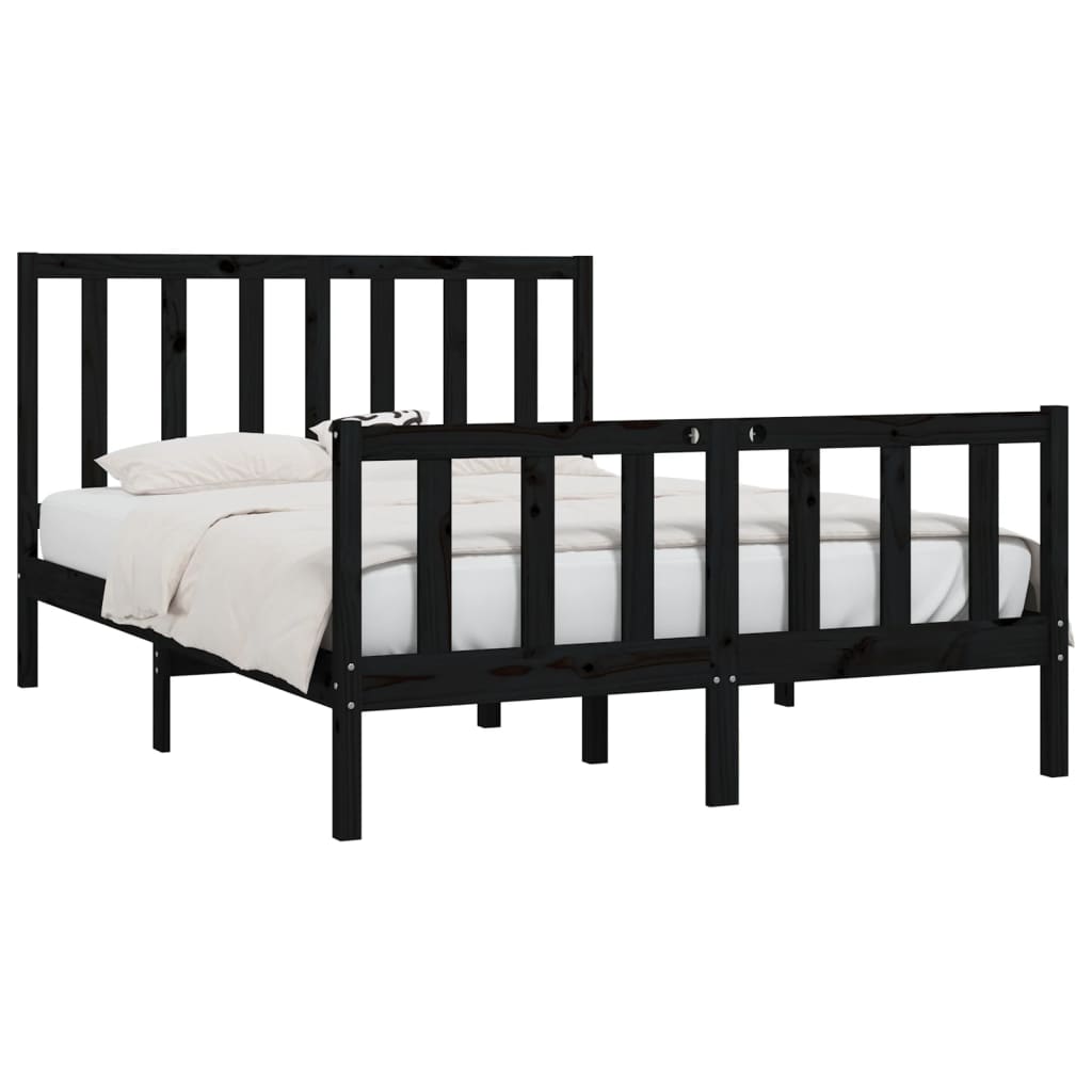 8720287039464_g_en_hd_1 vidaXL Bed Frame without Mattress Black 135x190 cm Solid Wood - Image 3