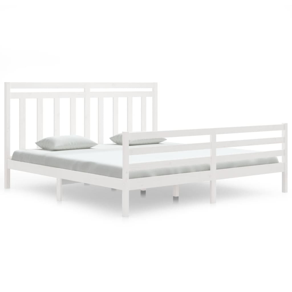 8720287040736_a_en_hd_1 vidaXL Bed Frame without Mattress White 183x203 cm King Solid Wood - Image 2