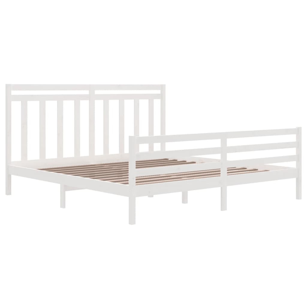 8720287040736_g_en_hd_2 vidaXL Bed Frame without Mattress White 183x203 cm King Solid Wood - Image 4