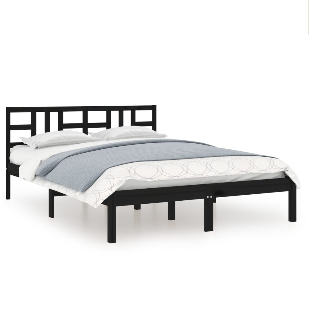 8720287041269_a_en_hd_1 vidaXL Bed Frame without Mattress Black 135x190 cm Solid Wood - Image 2
