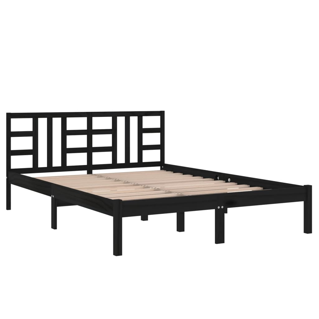 8720287041269_g_en_hd_2 vidaXL Bed Frame without Mattress Black 135x190 cm Solid Wood - Image 4
