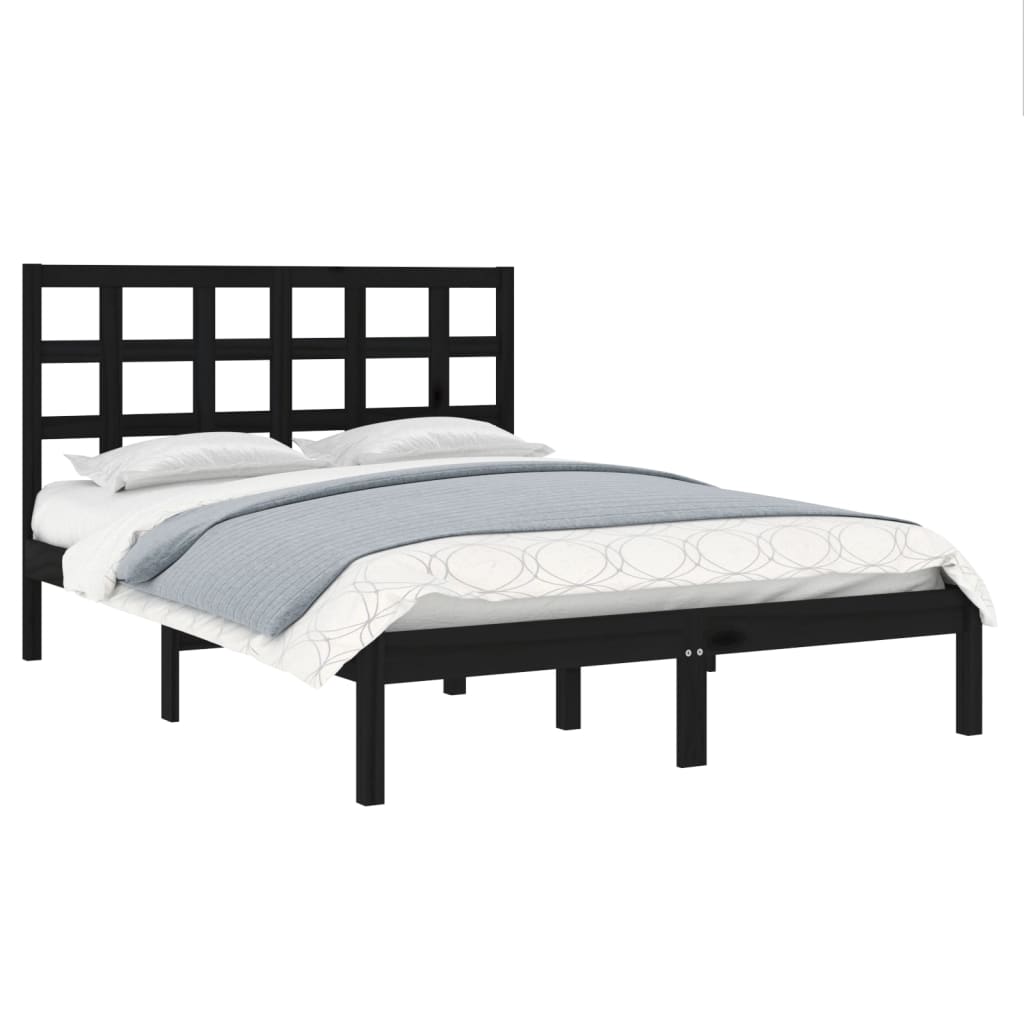8720287041917_g_en_hd_1 vidaXL Bed Frame without Mattress Black 135x190 cm Solid Wood - Image 3