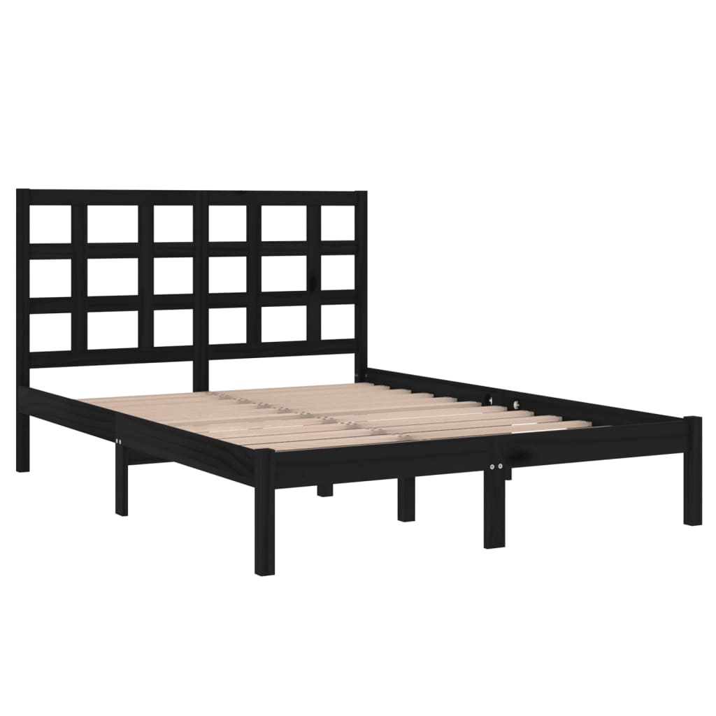 8720287041917_g_en_hd_2 vidaXL Bed Frame without Mattress Black 135x190 cm Solid Wood - Image 4