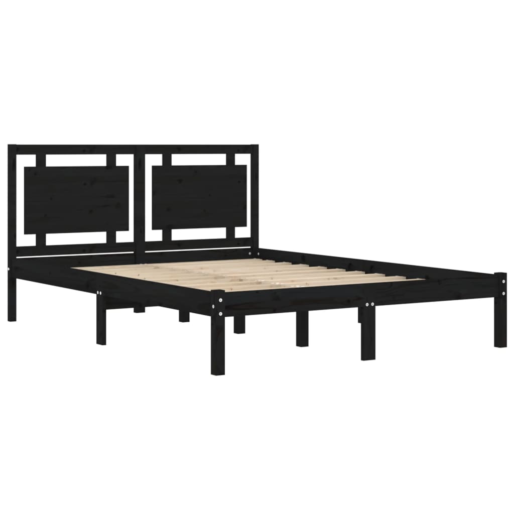 8720287042563_g_en_hd_2 vidaXL Bed Frame without Mattress Black 135x190 cm Solid Wood - Image 4
