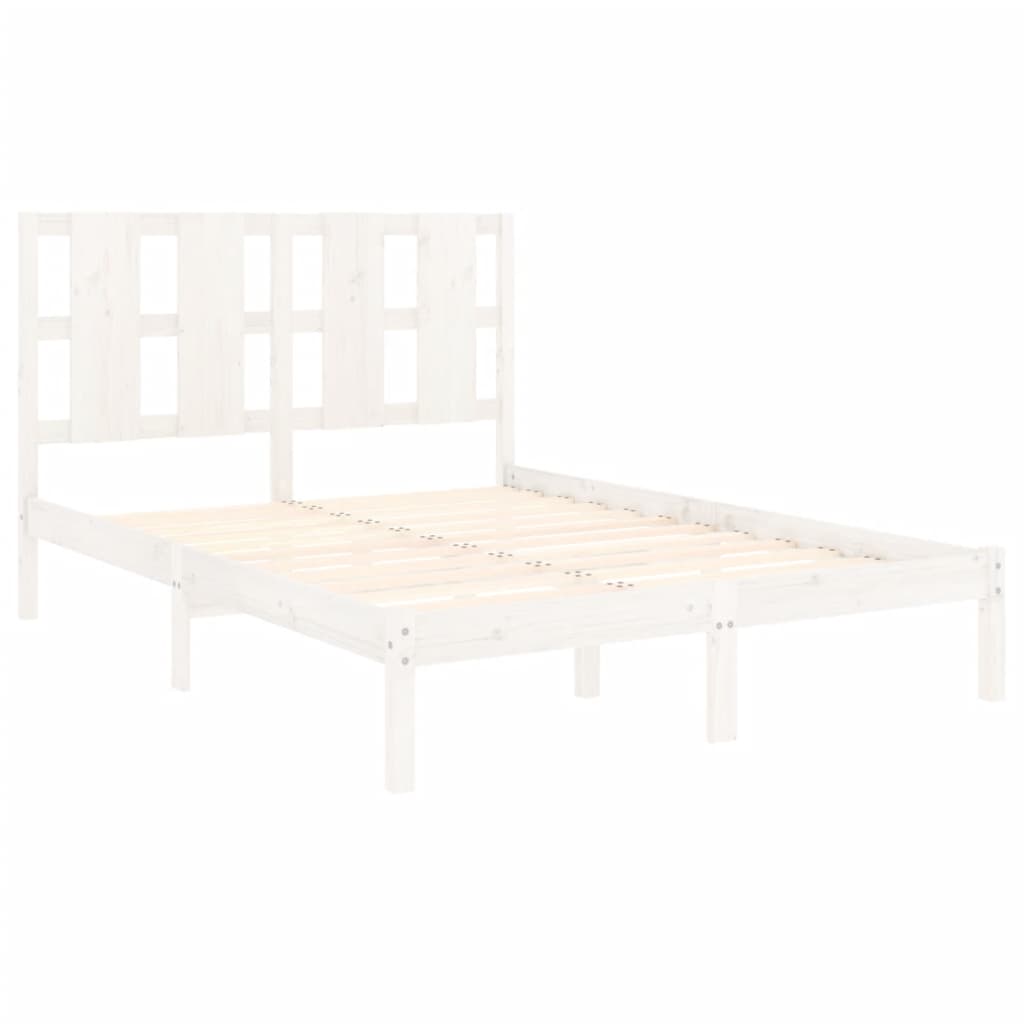 8720287043188_g_en_hd_2 vidaXL Bed Frame without Mattress White 135x190 cm Solid Wood - Image 4