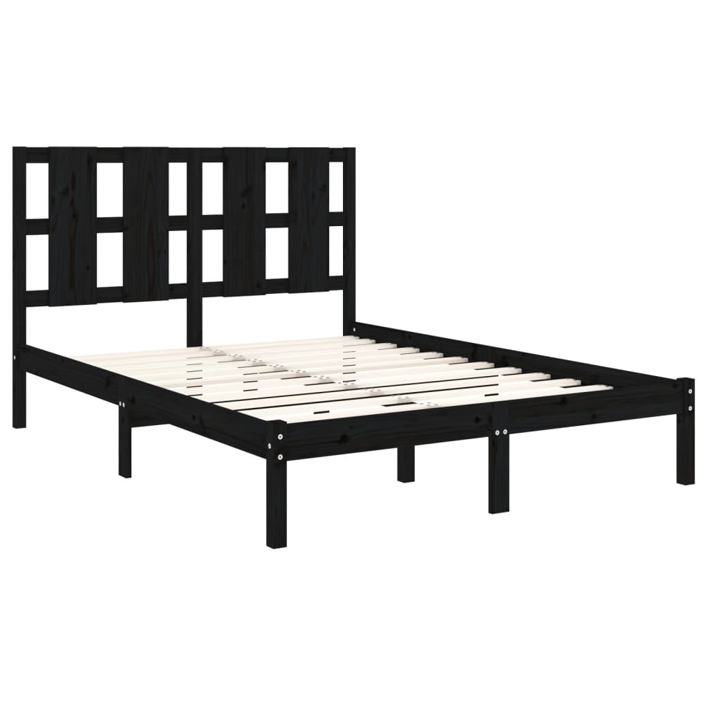 8720287043218_g_en_hd_2 vidaXL Bed Frame without Mattress Black 135x190 cm Solid Wood - Image 4