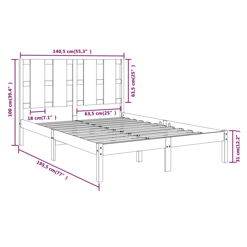 8720287043218_g_en_hd_4 vidaXL Bed Frame without Mattress Black 135x190 cm Solid Wood - Image 6