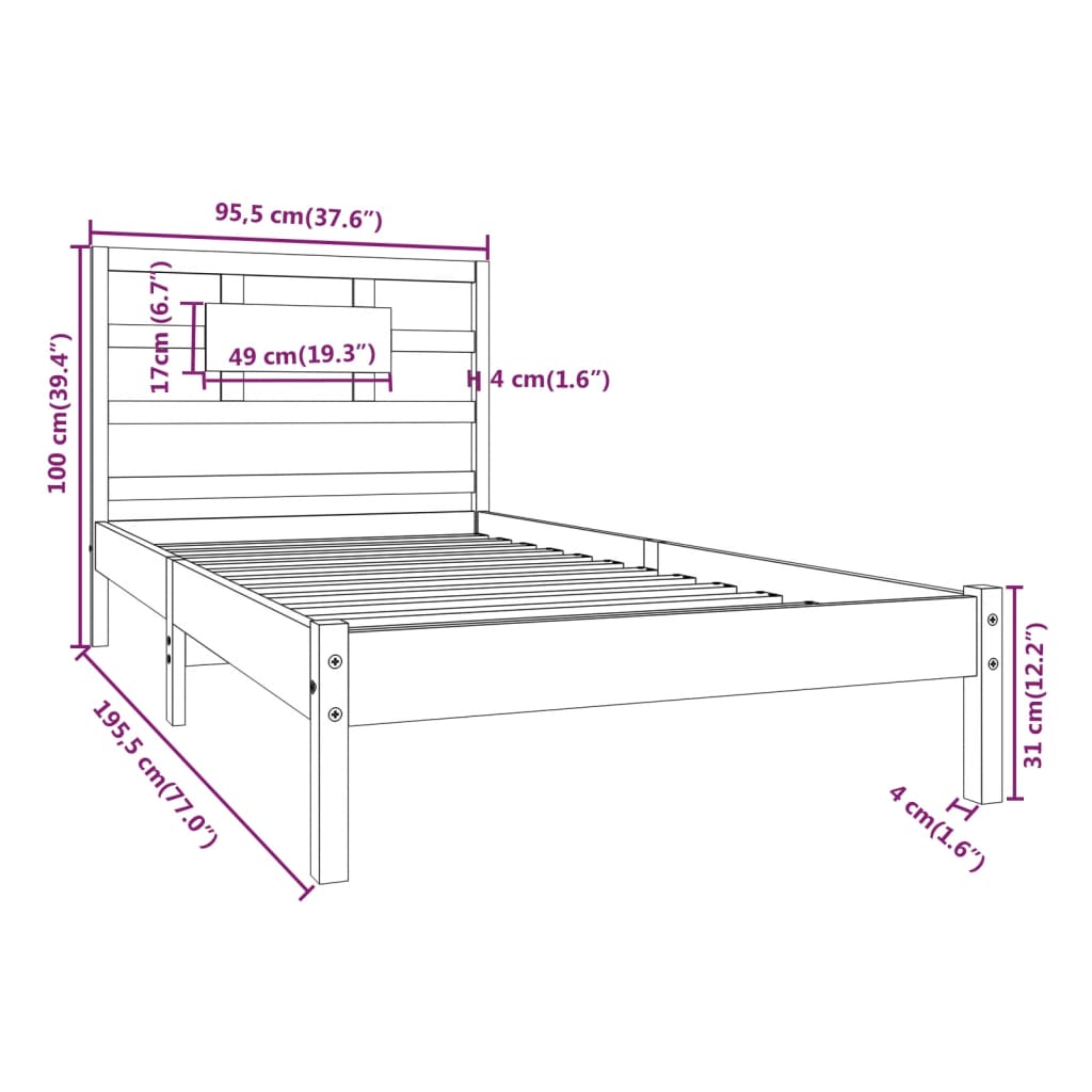 8720287043737_g_en_hd_6 vidaXL Bed Frame without Mattress White 90x190 cm Solid Wood - Image 8