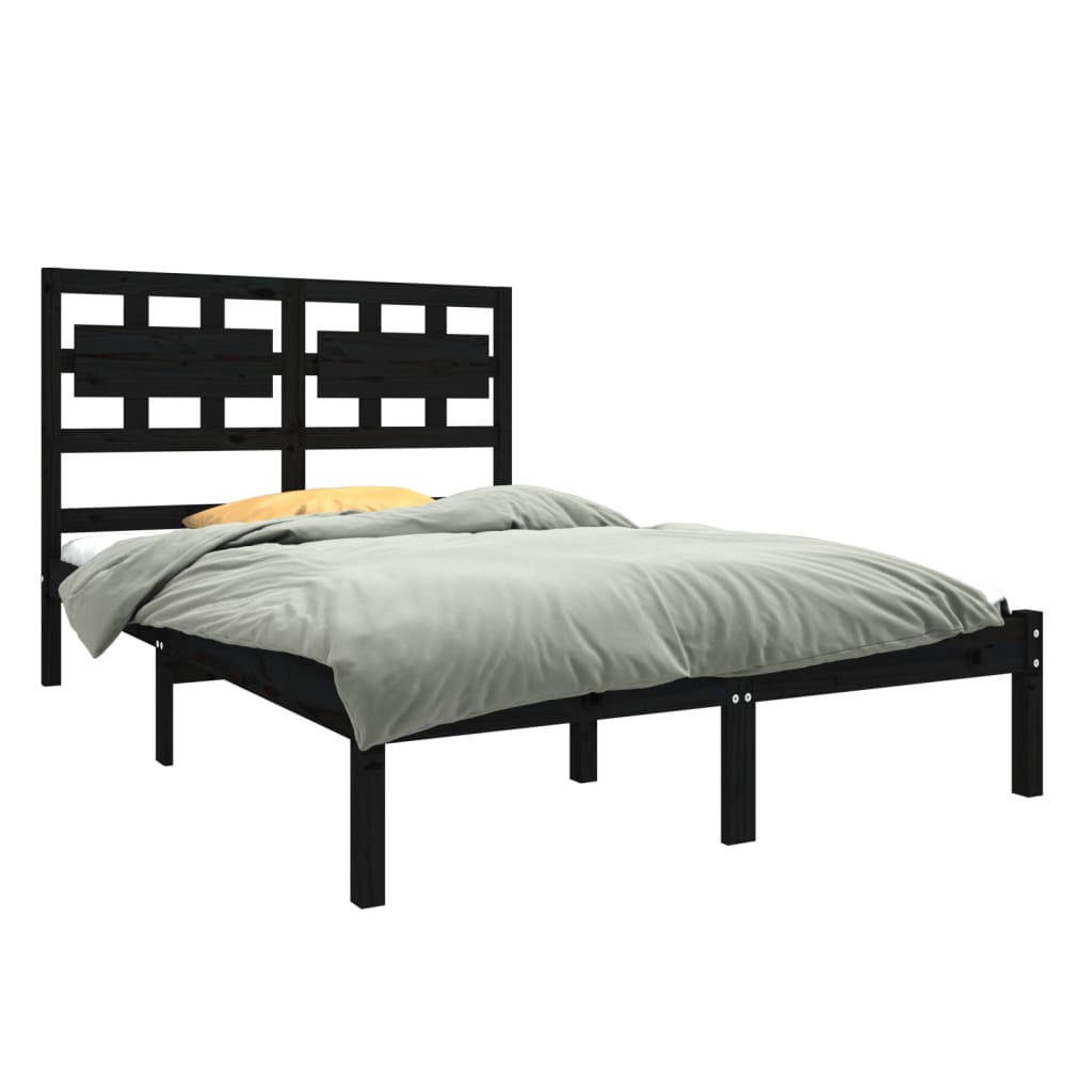 8720287043867_g_en_hd_1 vidaXL Bed Frame without Mattress Black 135x190 cm Solid Wood - Image 3