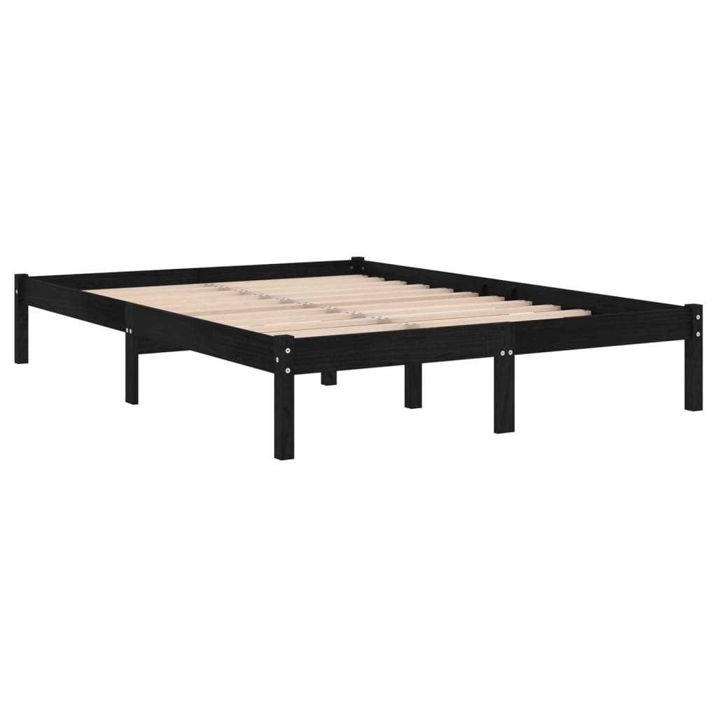 8720287043867_g_en_hd_3 vidaXL Bed Frame without Mattress Black 135x190 cm Solid Wood - Image 5