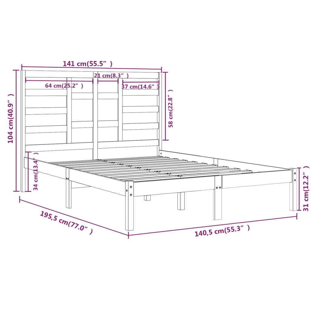8720287045120_g_en_hd_4 vidaXL Bed Frame without Mattress Solid Wood 135x190 cm - Image 6