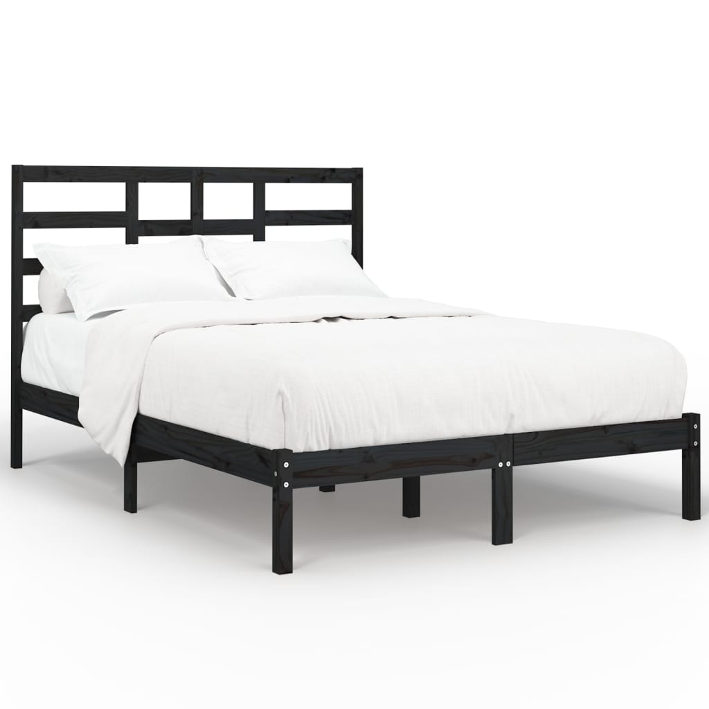 8720287045168_a_en_hd_1 vidaXL Bed Frame without Mattress Black Solid Wood 135x190 cm - Image 2