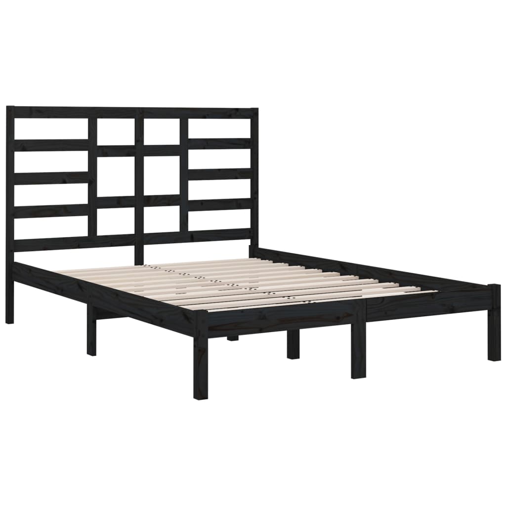 8720287045168_g_en_hd_2 vidaXL Bed Frame without Mattress Black Solid Wood 135x190 cm - Image 4