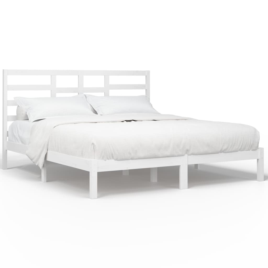 8720287045533_a_en_hd_1 vidaXL Bed Frame without Mattress White Solid Wood 183x203 cm King - Image 2