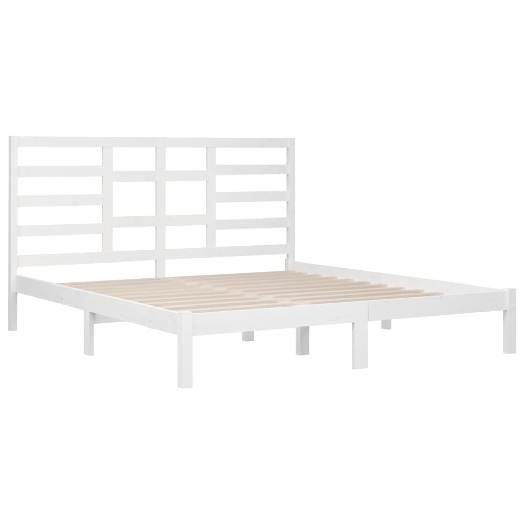 8720287045533_g_en_hd_2 vidaXL Bed Frame without Mattress White Solid Wood 183x203 cm King - Image 4