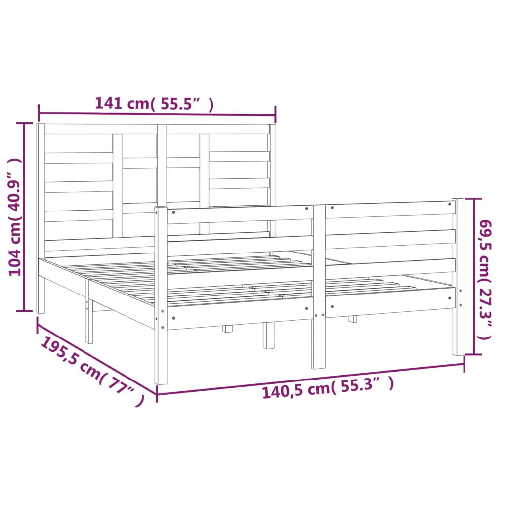 8720287045779_g_en_hd_4 vidaXL Bed Frame without Mattress Solid Wood 135x190 cm - Image 6
