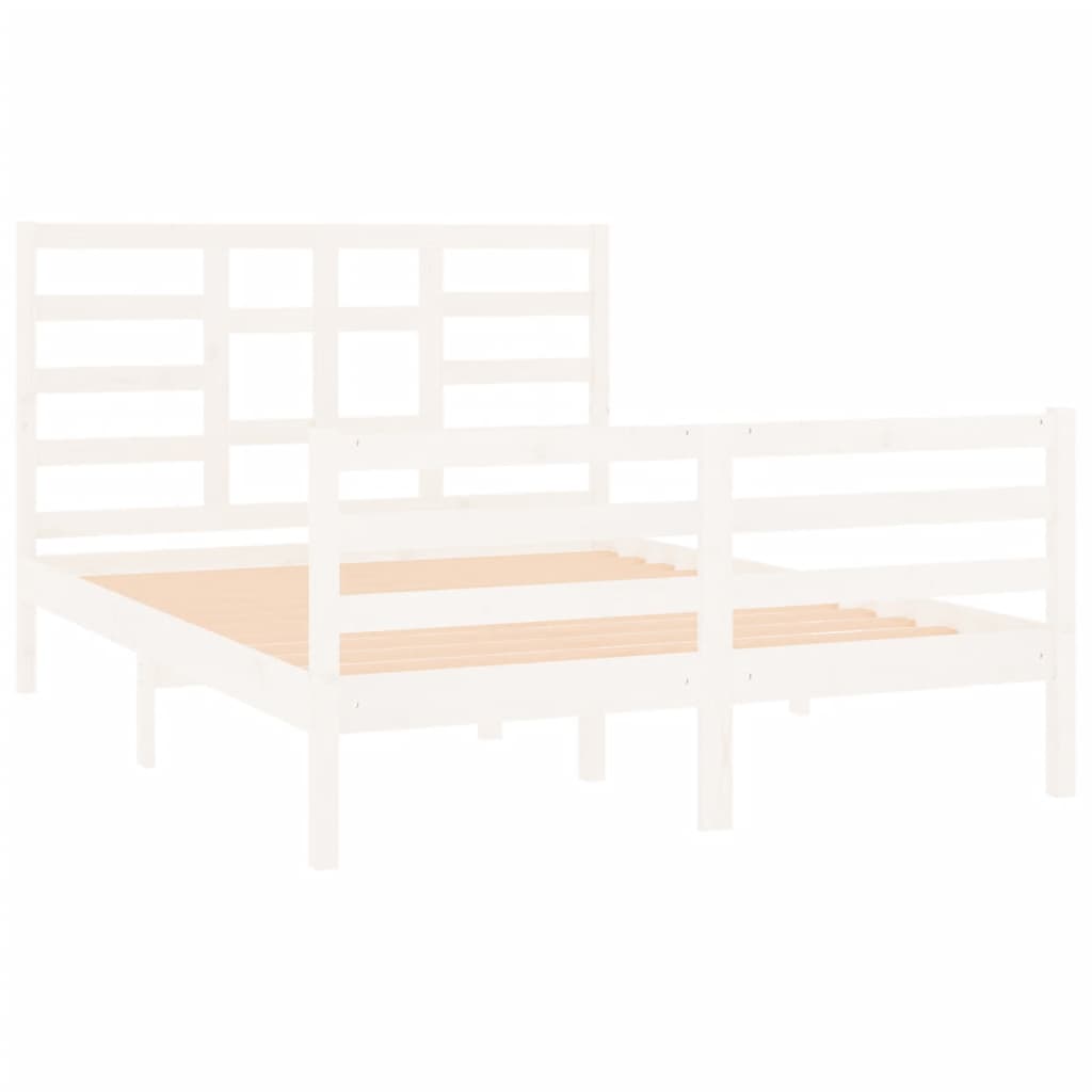 8720287045786_g_en_hd_2 vidaXL Bed Frame without Mattress White Solid Wood 135x190 cm - Image 4