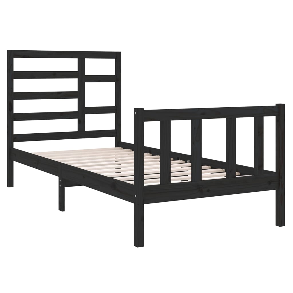 8720287046363_g_en_hd_2 vidaXL Bed Frame without Mattress Black Solid Wood 90x190 cm - Image 4