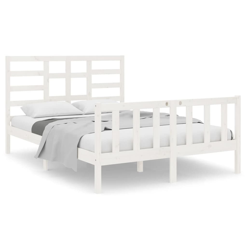 8720287046431_a_en_hd_1 vidaXL Bed Frame without Mattress White Solid Wood 135x190 cm - Image 2