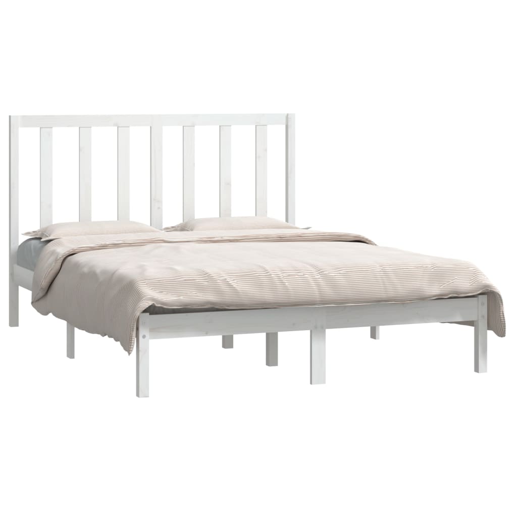 8720287053989_g_en_hd_1 vidaXL Bed Frame without Mattress White 135x190 cm Solid Wood Pine - Image 3