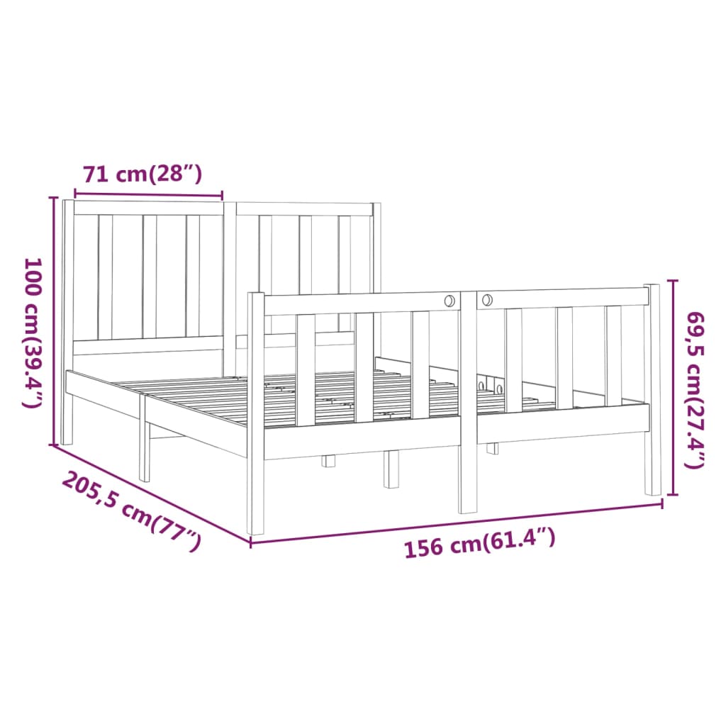 8720287054924_g_en_hd_4 vidaXL Bed Frame without Mattress 150x200 cm Solid Wood Pine - Image 6