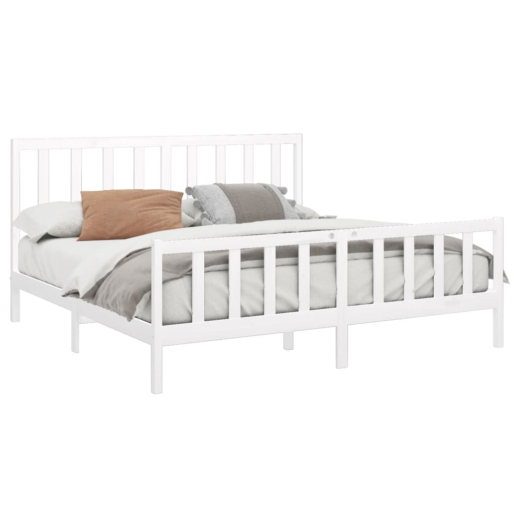 8720287055037_g_en_hd_1 vidaXL Bed Frame without Mattress White 183x203 cm King Solid Wood Pine - Image 3