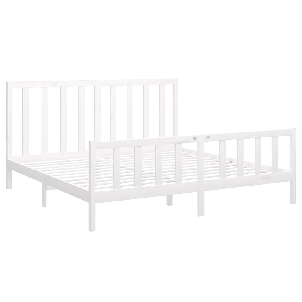 8720287055037_g_en_hd_2 vidaXL Bed Frame without Mattress White 183x203 cm King Solid Wood Pine - Image 4
