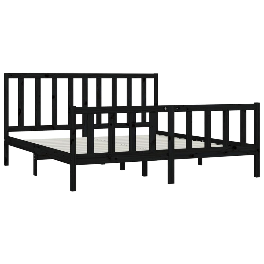 8720287056362_g_en_hd_2 vidaXL Bed Frame without Mattress Black 183x203 cm King Solid Wood - Image 4