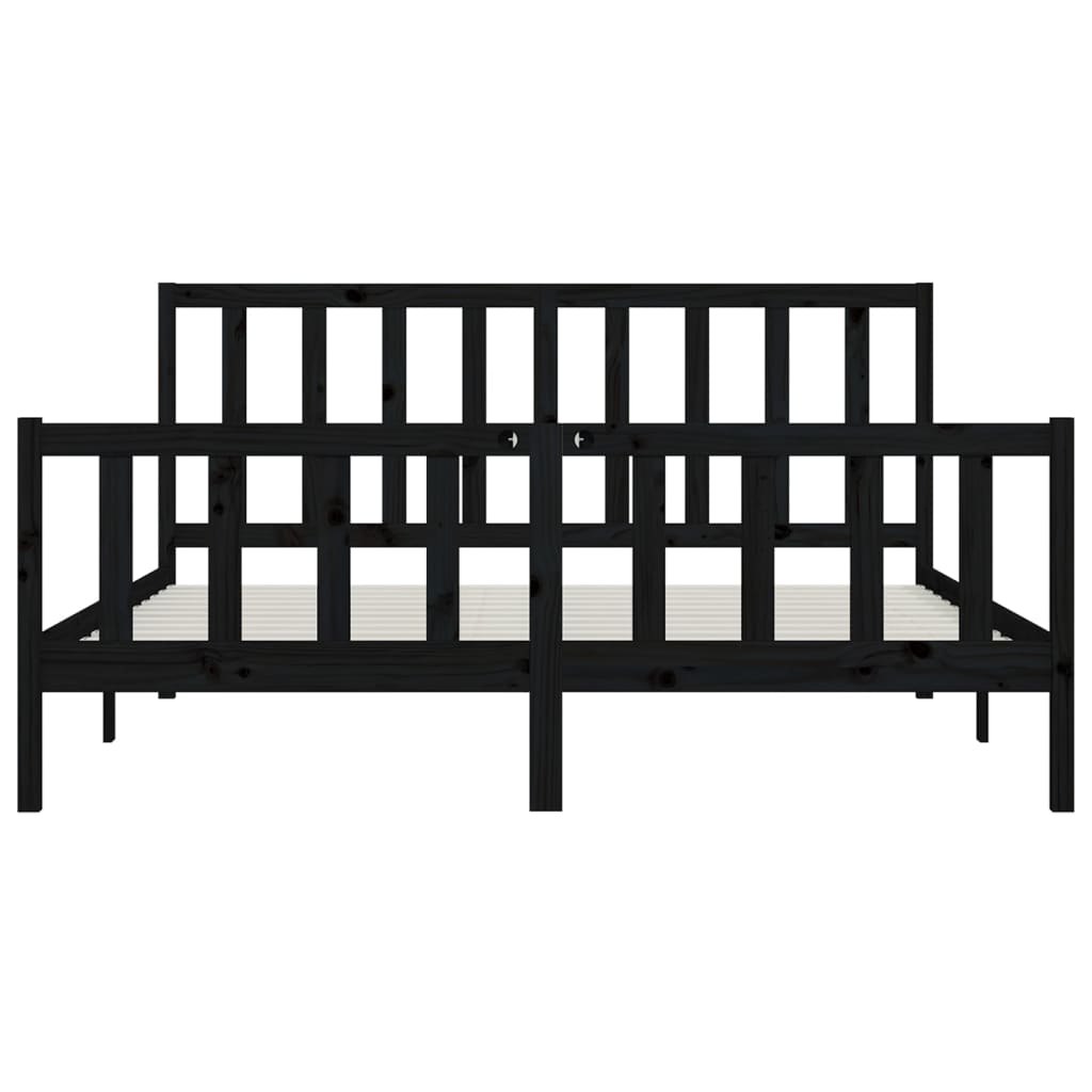 8720287056362_g_en_hd_3 vidaXL Bed Frame without Mattress Black 183x203 cm King Solid Wood - Image 5
