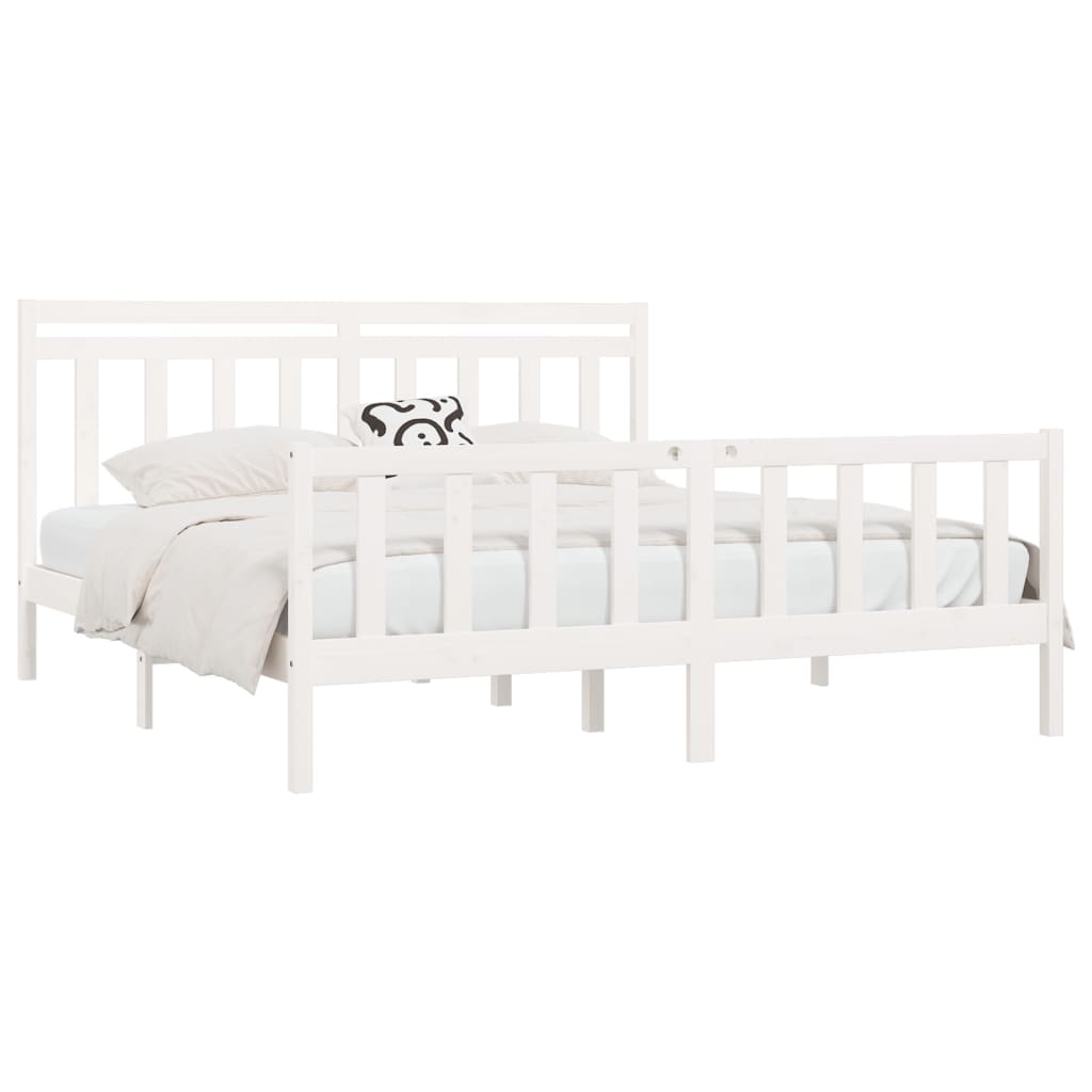 8720287058281_g_en_hd_1 vidaXL Bed Frame without Mattress White Solid Wood Pine 183x203 cm King - Image 3