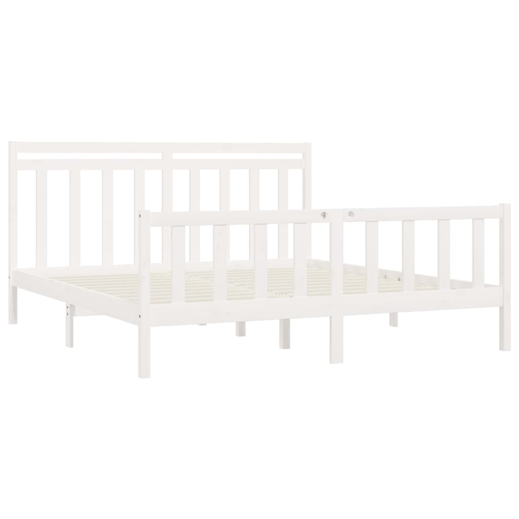 8720287058281_g_en_hd_2 vidaXL Bed Frame without Mattress White Solid Wood Pine 183x203 cm King - Image 4