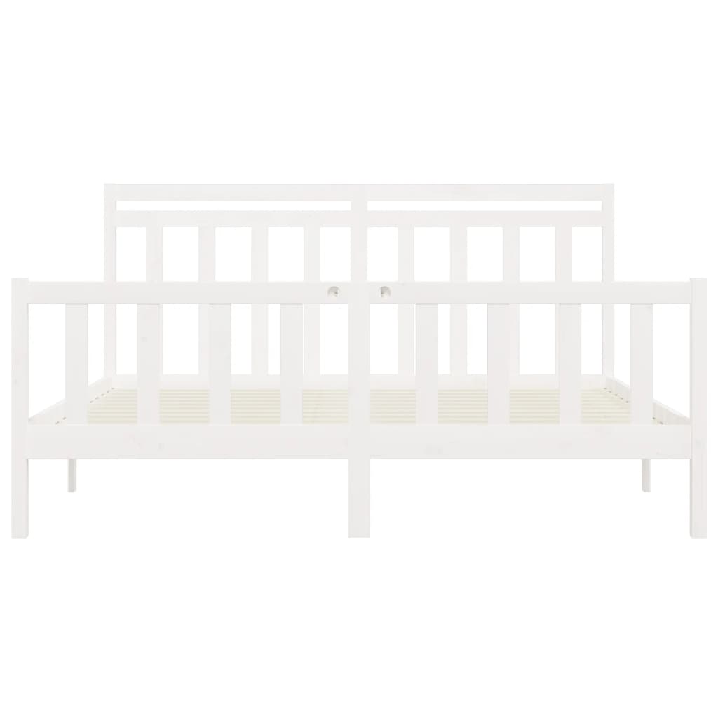 8720287058281_g_en_hd_3 vidaXL Bed Frame without Mattress White Solid Wood Pine 183x203 cm King - Image 5