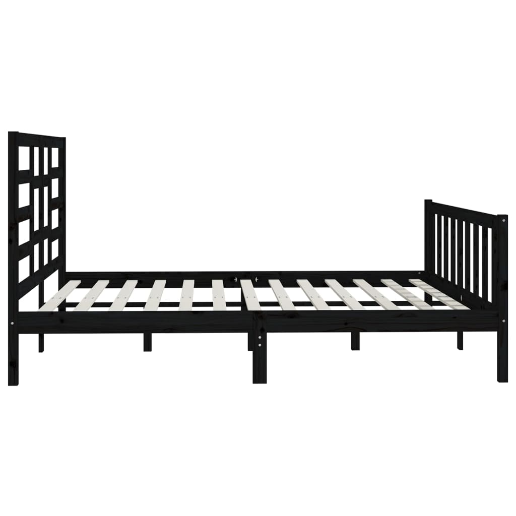 8720287064169_g_en_hd_4 vidaXL Bed Frame without Mattress Black 183x203 cm King Solid Wood - Image 6