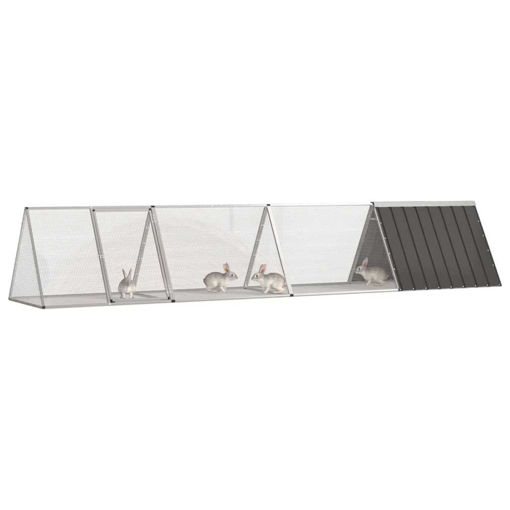 8720287064886_g_en_hd_1 vidaXL Rabbit Cage Anthracite 403.5x80.5x71 cm Galvanised Steel - Image 2