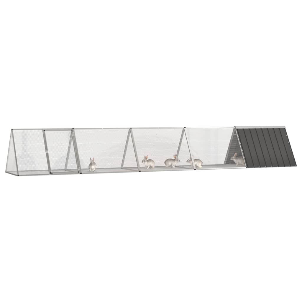 8720287064893_g_en_hd_1 vidaXL Rabbit Cage Anthracite 504.5x80.5x71 cm Galvanised Steel - Image 2