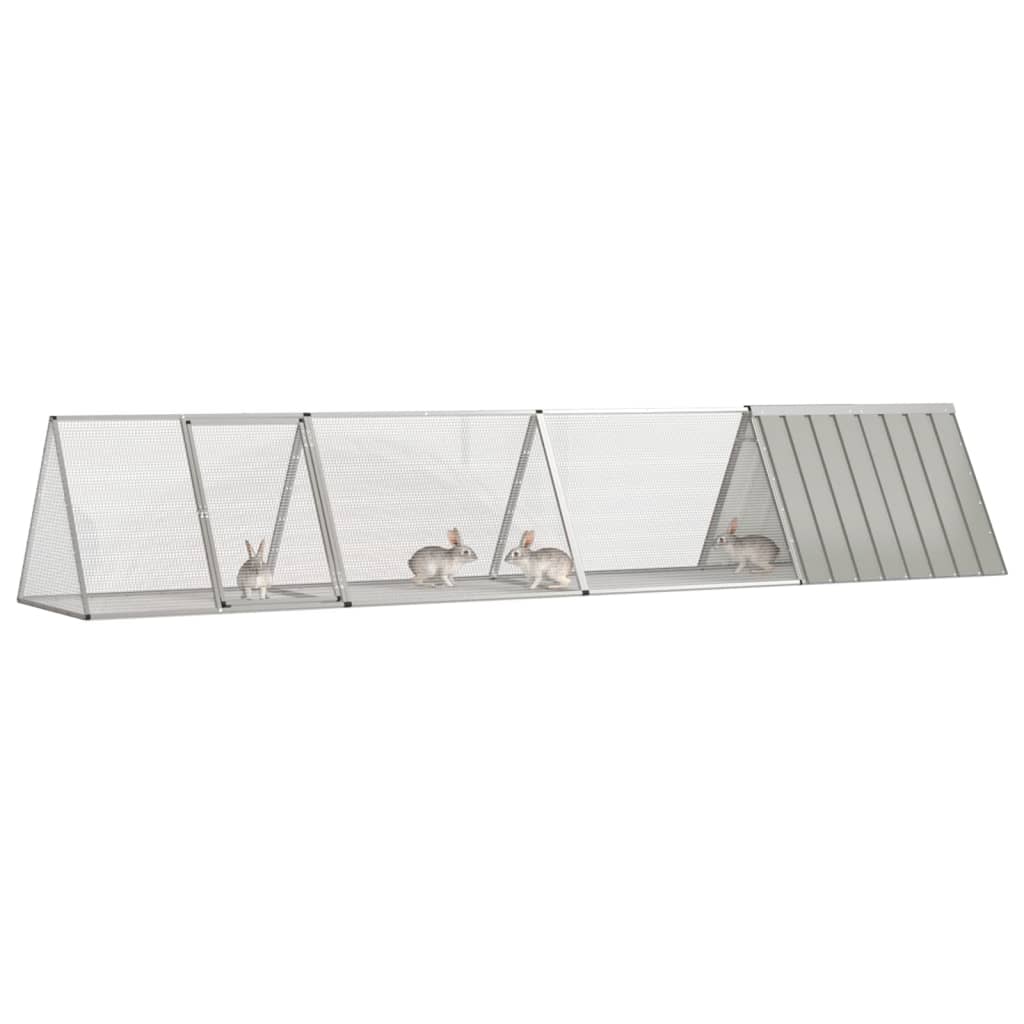 8720287064916_g_en_hd_1 vidaXL Rabbit Cage Grey 403.5x80.5x71 cm Galvanised Steel - Image 2