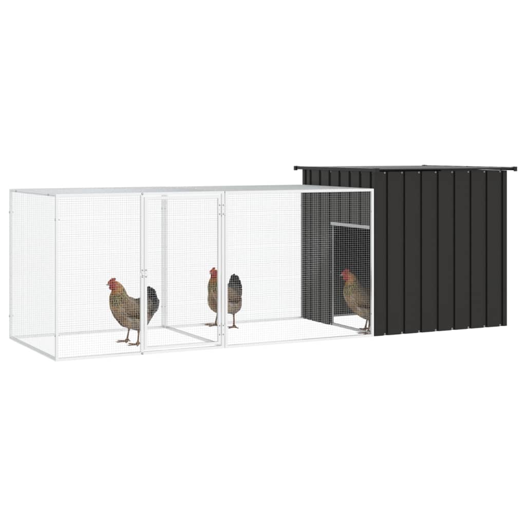 8720287064930_g_en_hd_1 vidaXL Chicken Cage Anthracite 300x91x100 cm Galvanised Steel - Image 2