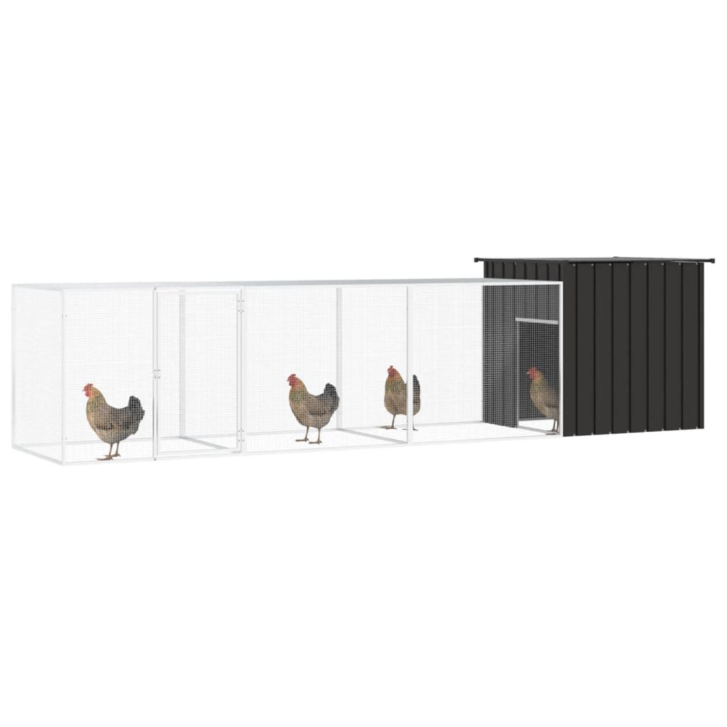 8720287064947_g_en_hd_1 vidaXL Chicken Cage Anthracite 400x91x100 cm Galvanised Steel - Image 2