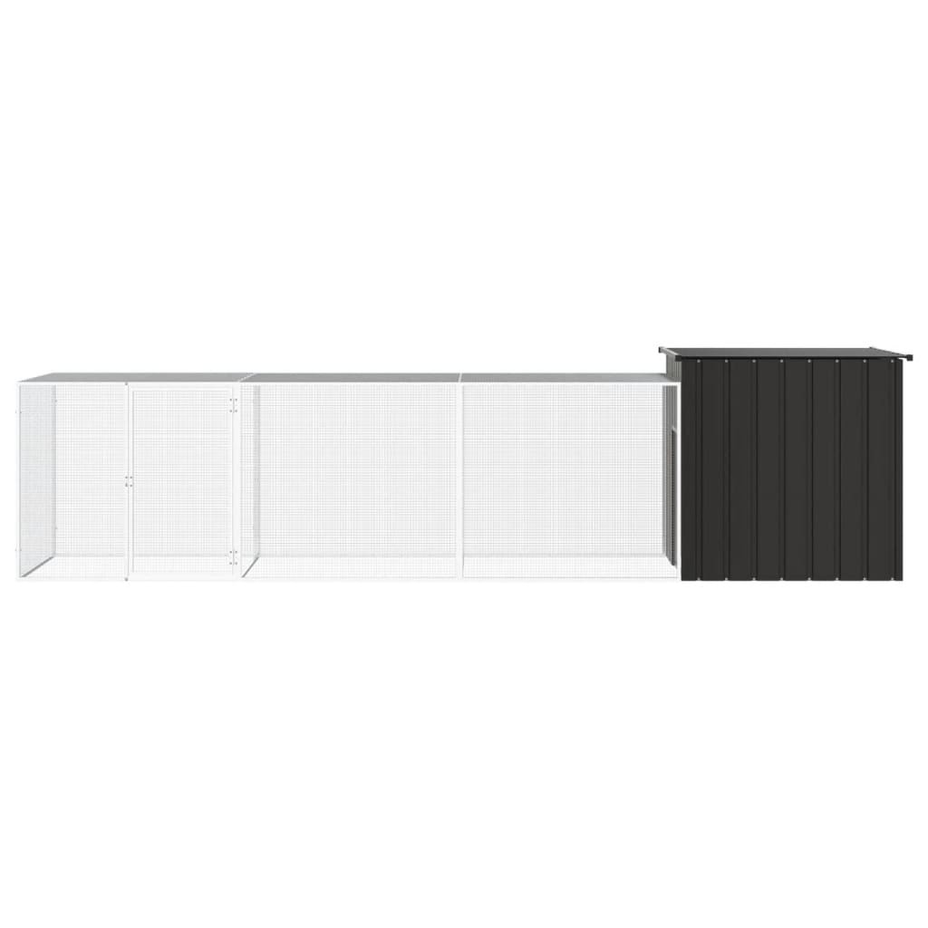 8720287064947_g_en_hd_2 vidaXL Chicken Cage Anthracite 400x91x100 cm Galvanised Steel - Image 3