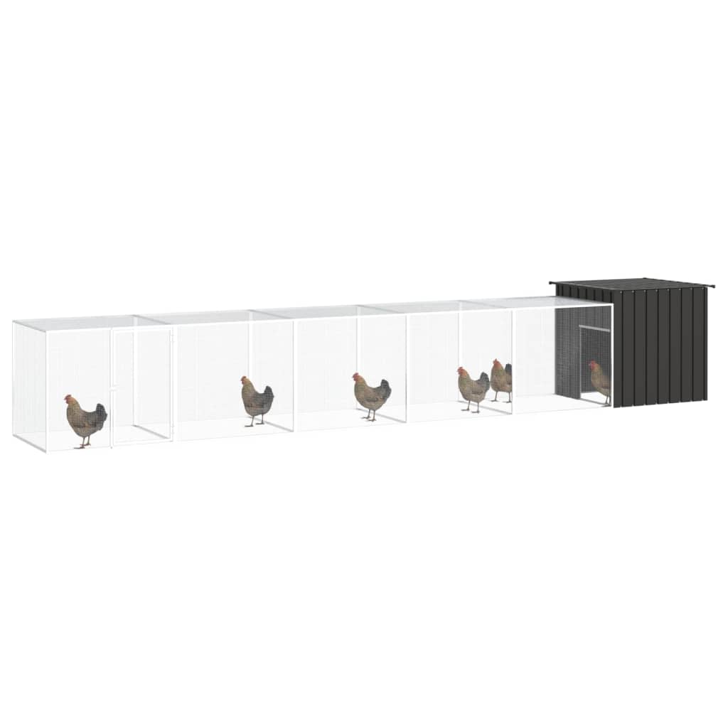 8720287064961_g_en_hd_1 vidaXL Chicken Cage Anthracite 600x91x100 cm Galvanised Steel - Image 2
